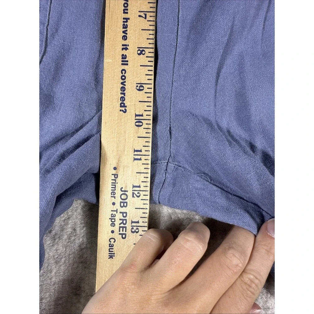 Love Tree Pants Womens Size Large Blue Wide Linen Viscose‎ Pull On Hippie